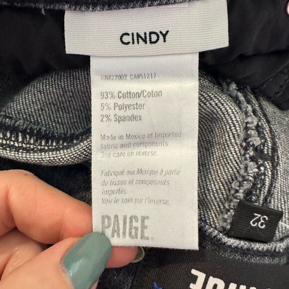 NWT PAIGE Denim Cindy High Rise Straight Ankle in Ash Black - Picture 10 of 10